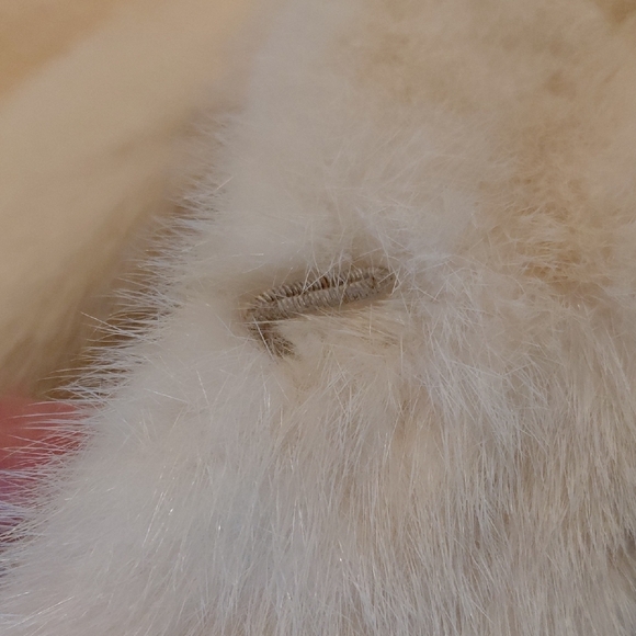 Cream,white Mink Coat. Floral Embroidered Lining . Vintage Gorgeous - Picture 5 of 16